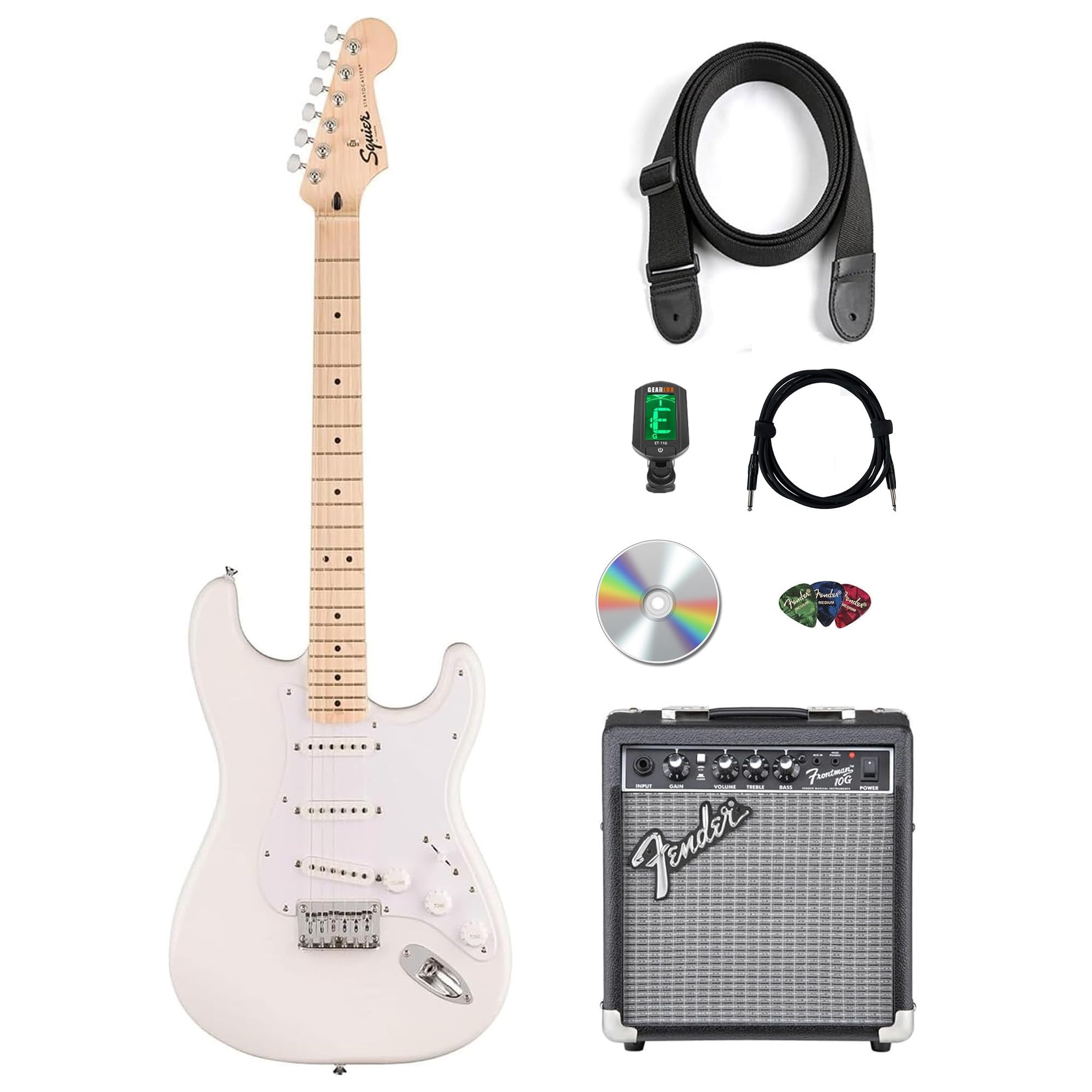 Amazon.com: Fender Squier Sonic Stratocaster HT - Arctic White